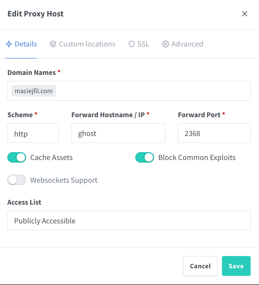 How to setup Ghost on Docker with Nginx Proxy Manager and Cloudflare