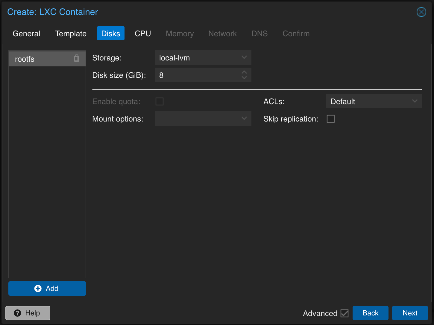 How to create Linux Containers in Proxmox